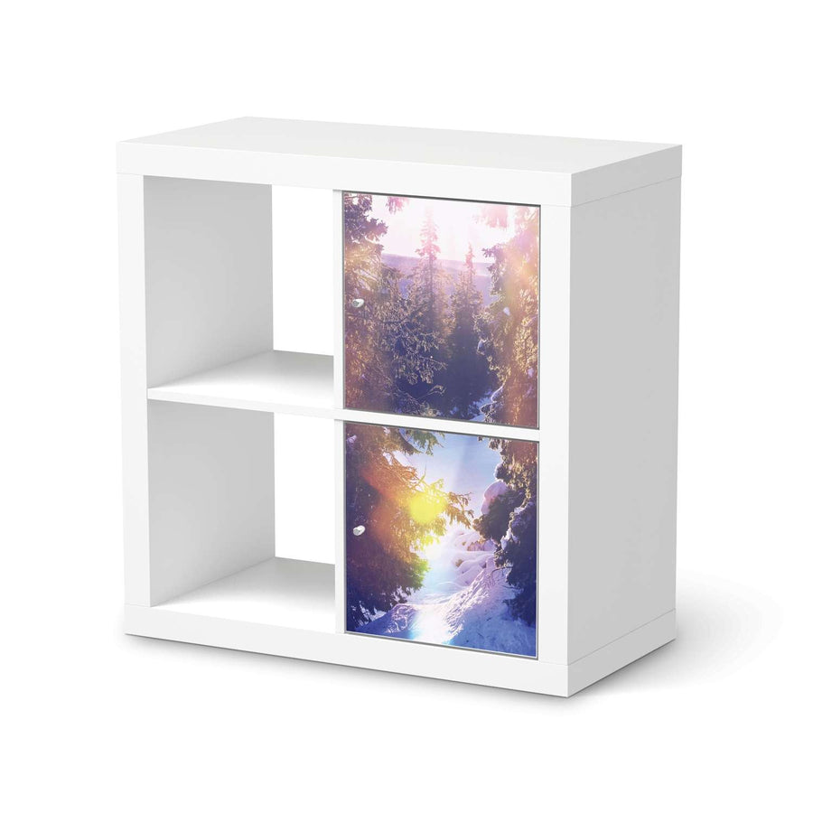 Klebefolie für Möbel Lichtflut - IKEA Expedit Regal 2 Türen Hoch  - weiss