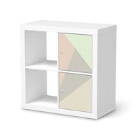 Klebefolie für Möbel Pastell Geometrik - IKEA Expedit Regal 2 Türen Hoch  - weiss