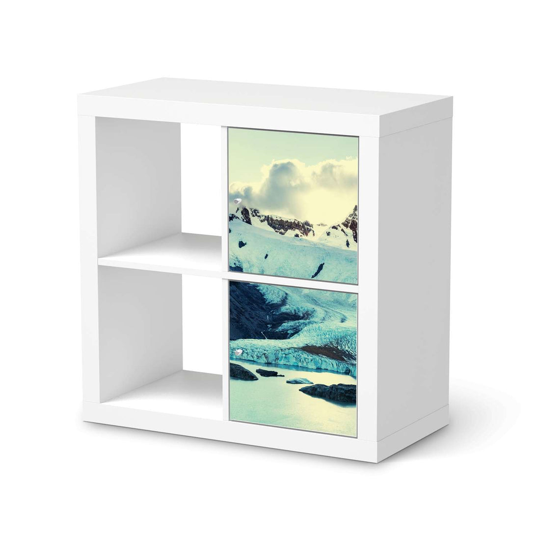 Klebefolie für Möbel Patagonia - IKEA Expedit Regal 2 Türen Hoch  - weiss