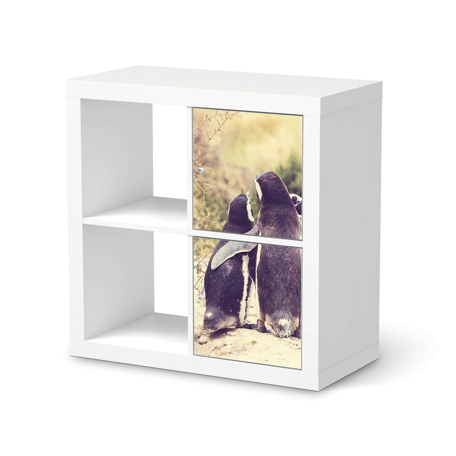 Klebefolie für Möbel Pingu Friendship - IKEA Expedit Regal 2 Türen Hoch  - weiss
