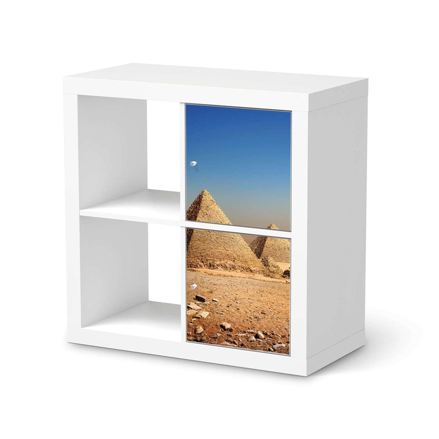 Klebefolie für Möbel Pyramids - IKEA Expedit Regal 2 Türen Hoch  - weiss