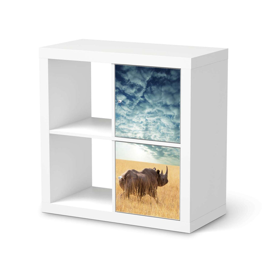 Klebefolie für Möbel Rhino - IKEA Expedit Regal 2 Türen Hoch  - weiss