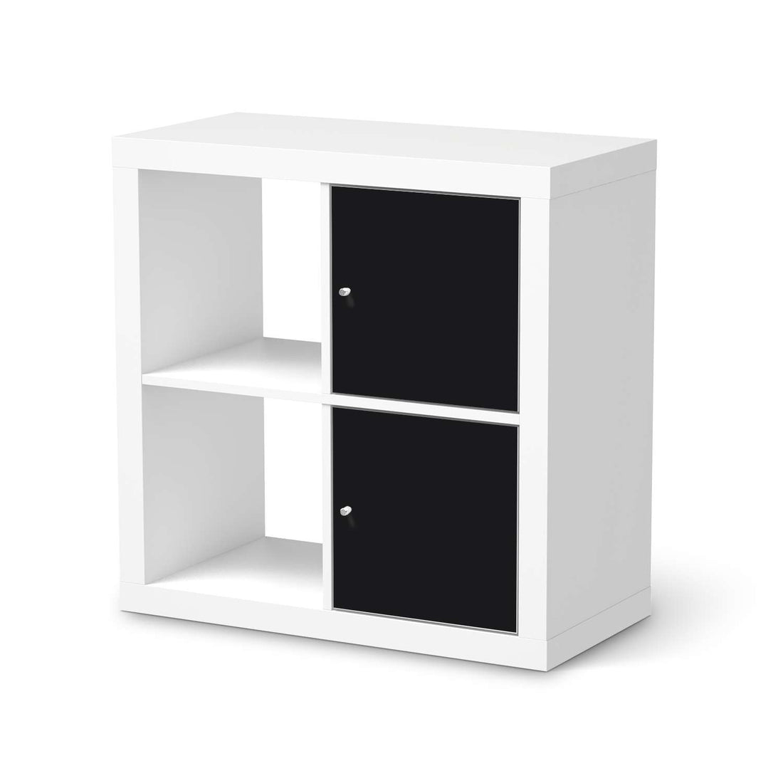 Klebefolie für Möbel Schwarz - IKEA Expedit Regal 2 Türen Hoch  - weiss