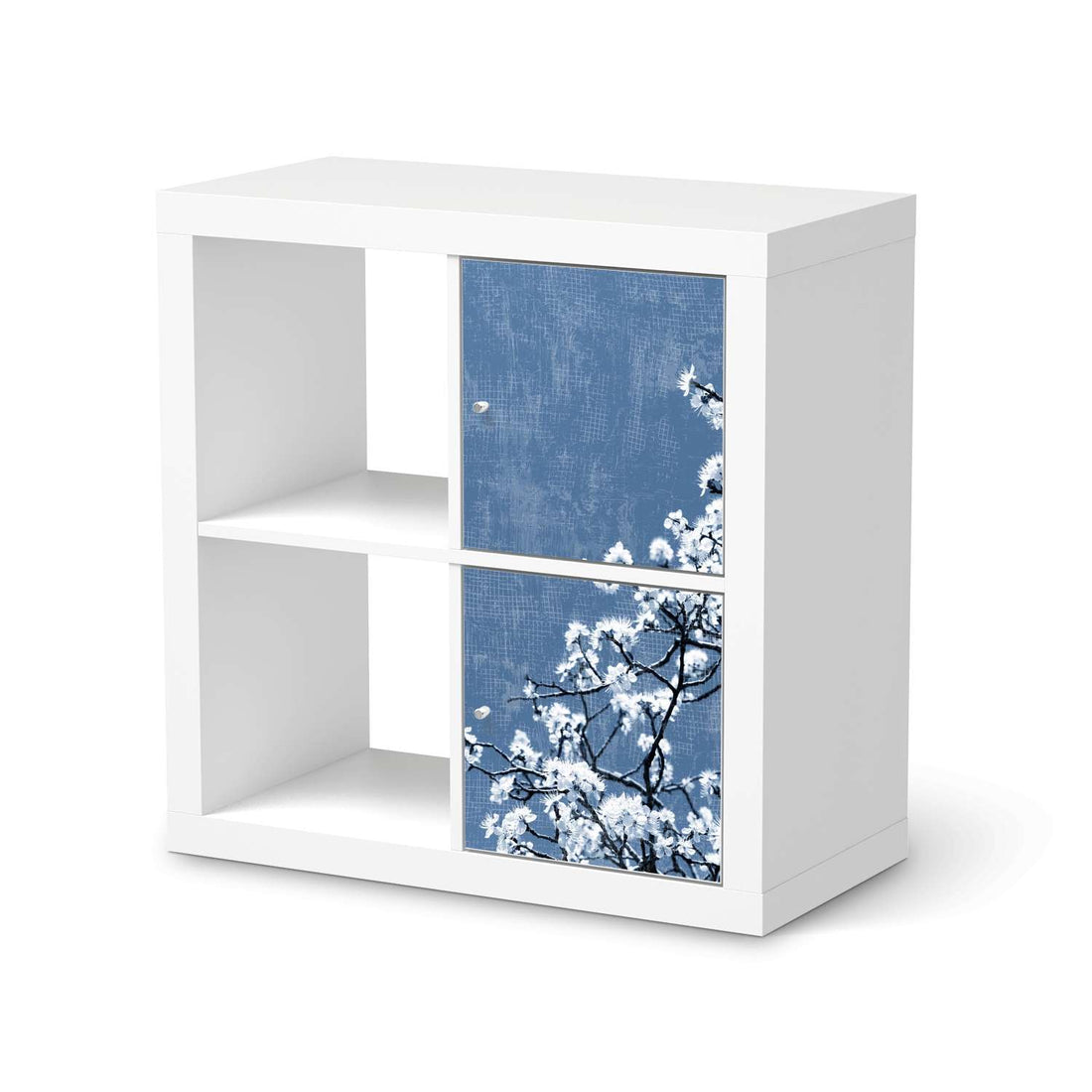 Klebefolie für Möbel Spring Tree - IKEA Expedit Regal 2 Türen Hoch  - weiss