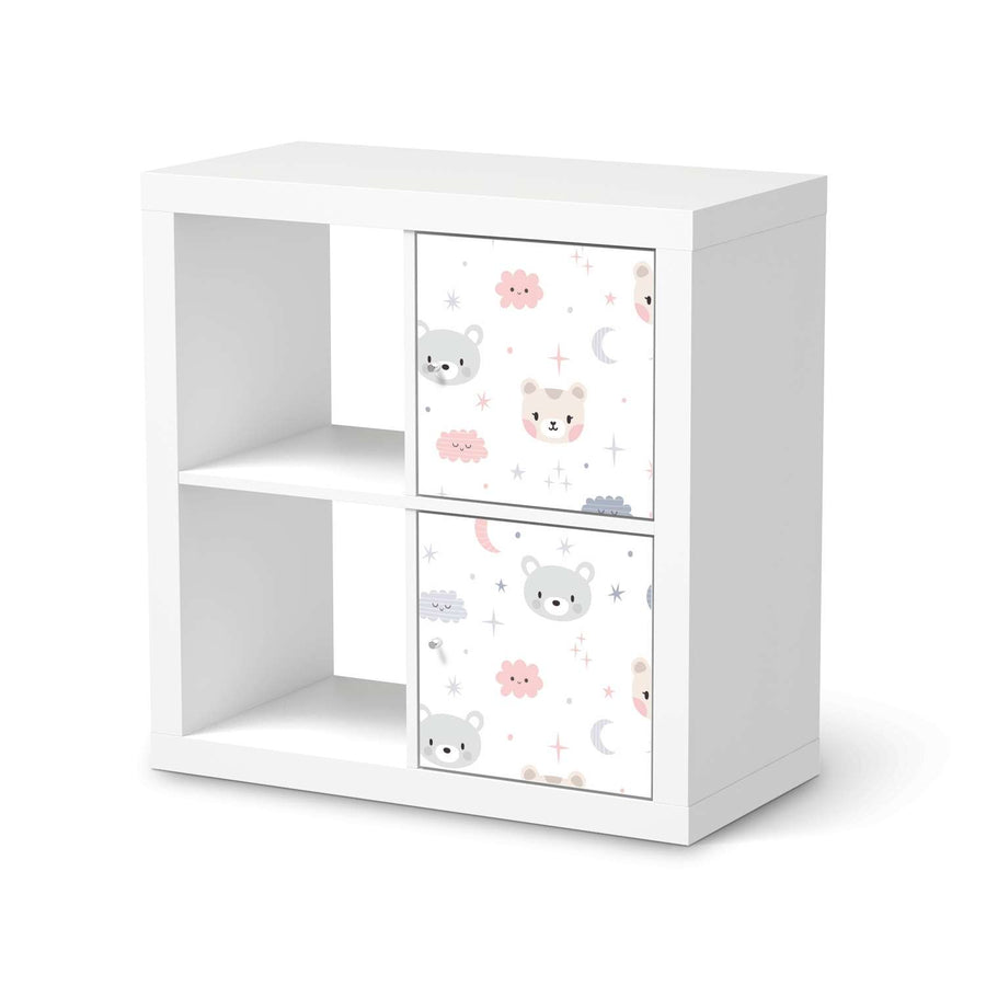 Klebefolie für Möbel Sweet Dreams - IKEA Expedit Regal 2 Türen Hoch  - weiss