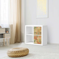 Klebefolie für Möbel 3D Retro - IKEA Expedit Regal 2 Türen Hoch - Wohnzimmer