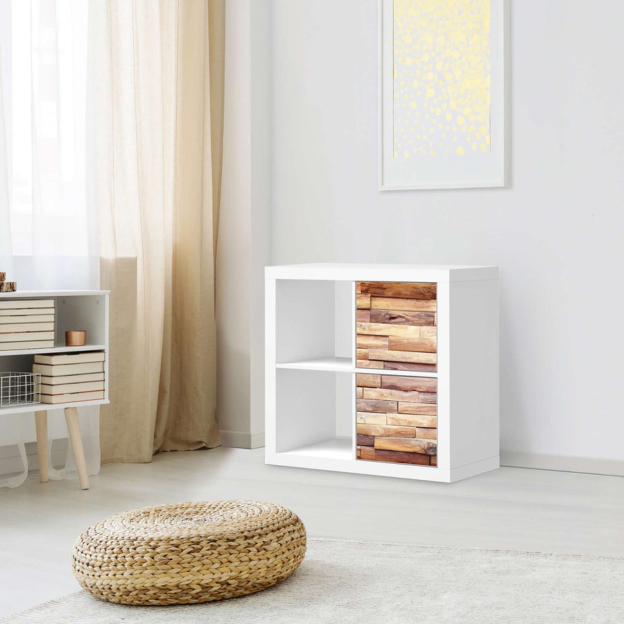 Klebefolie für Möbel Artwood - IKEA Expedit Regal 2 Türen Hoch - Wohnzimmer