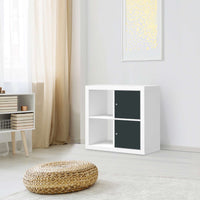 Klebefolie für Möbel Blaugrau Dark - IKEA Expedit Regal 2 Türen Hoch - Wohnzimmer