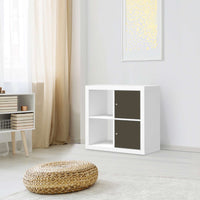 Klebefolie für Möbel Braungrau Dark - IKEA Expedit Regal 2 Türen Hoch - Wohnzimmer