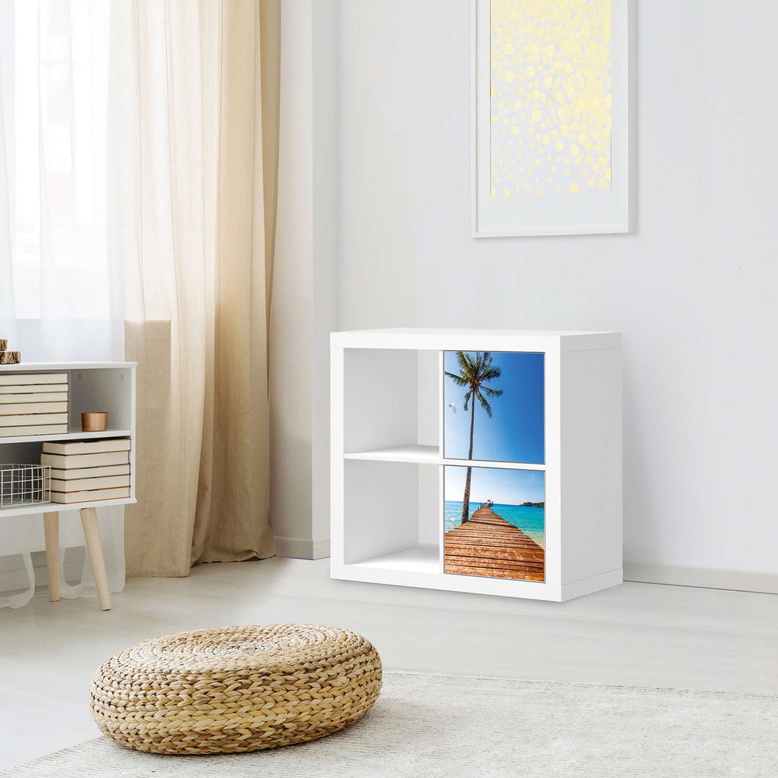 Klebefolie für Möbel Caribbean - IKEA Expedit Regal 2 Türen Hoch - Wohnzimmer