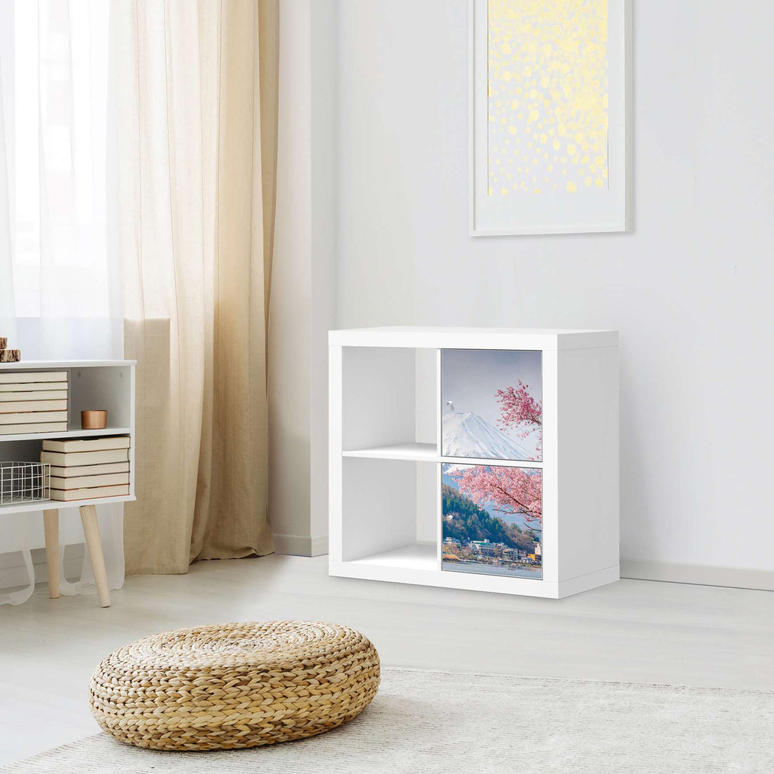 Klebefolie für Möbel Mount Fuji - IKEA Expedit Regal 2 Türen Hoch - Wohnzimmer