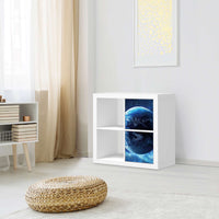 Klebefolie für Möbel Planet Blue - IKEA Expedit Regal 2 Türen Hoch - Wohnzimmer