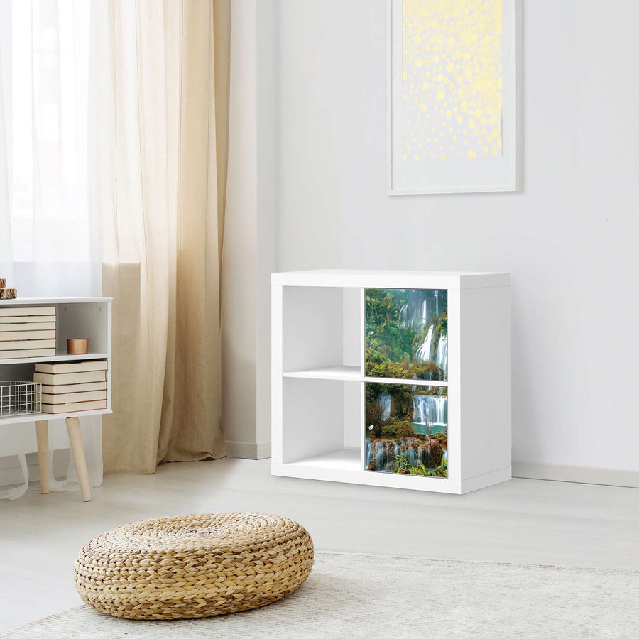 Klebefolie für Möbel Rainforest - IKEA Expedit Regal 2 Türen Hoch - Wohnzimmer