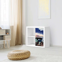 Klebefolie für Möbel Seaside - IKEA Expedit Regal 2 Türen Hoch - Wohnzimmer