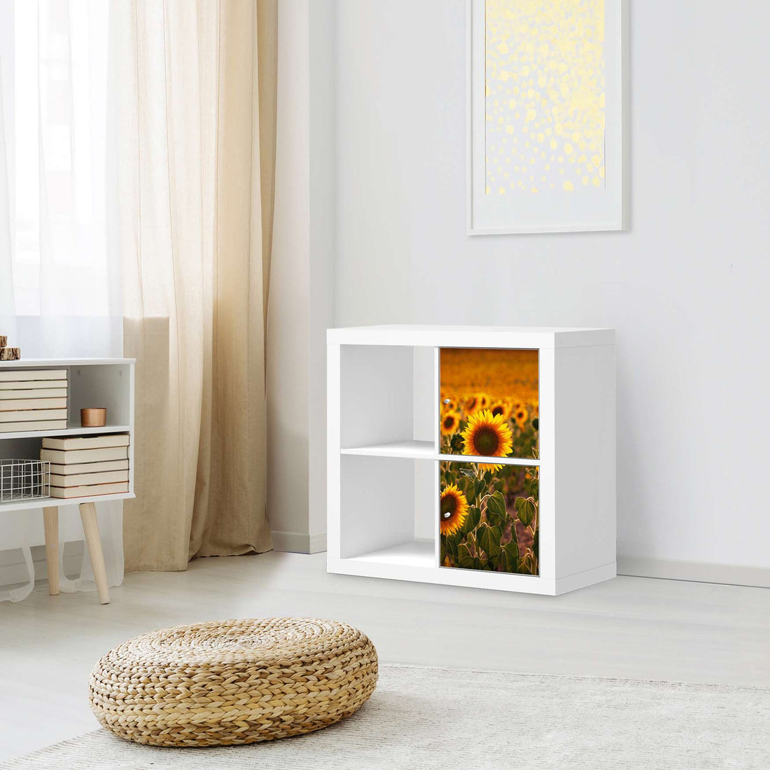 Klebefolie für Möbel Sunflowers - IKEA Expedit Regal 2 Türen Hoch - Wohnzimmer