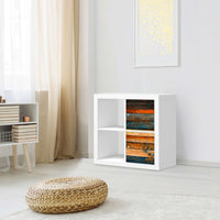 Klebefolie für Möbel Wooden - IKEA Expedit Regal 2 Türen Hoch - Wohnzimmer
