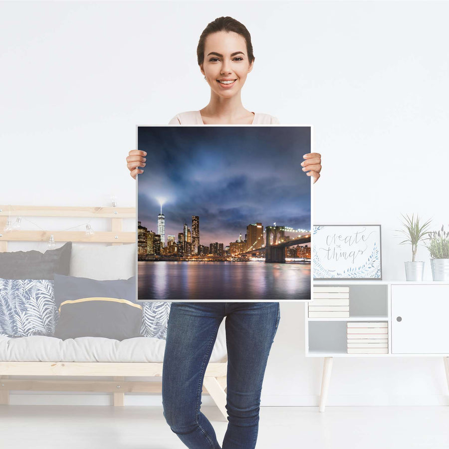 Klebefolie für Möbel Brooklyn Bridge - IKEA Hemnes Couchtisch 90x90 cm - Folie