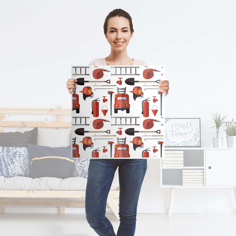 Klebefolie für Möbel Firefighter - IKEA Hemnes Couchtisch 90x90 cm - Folie