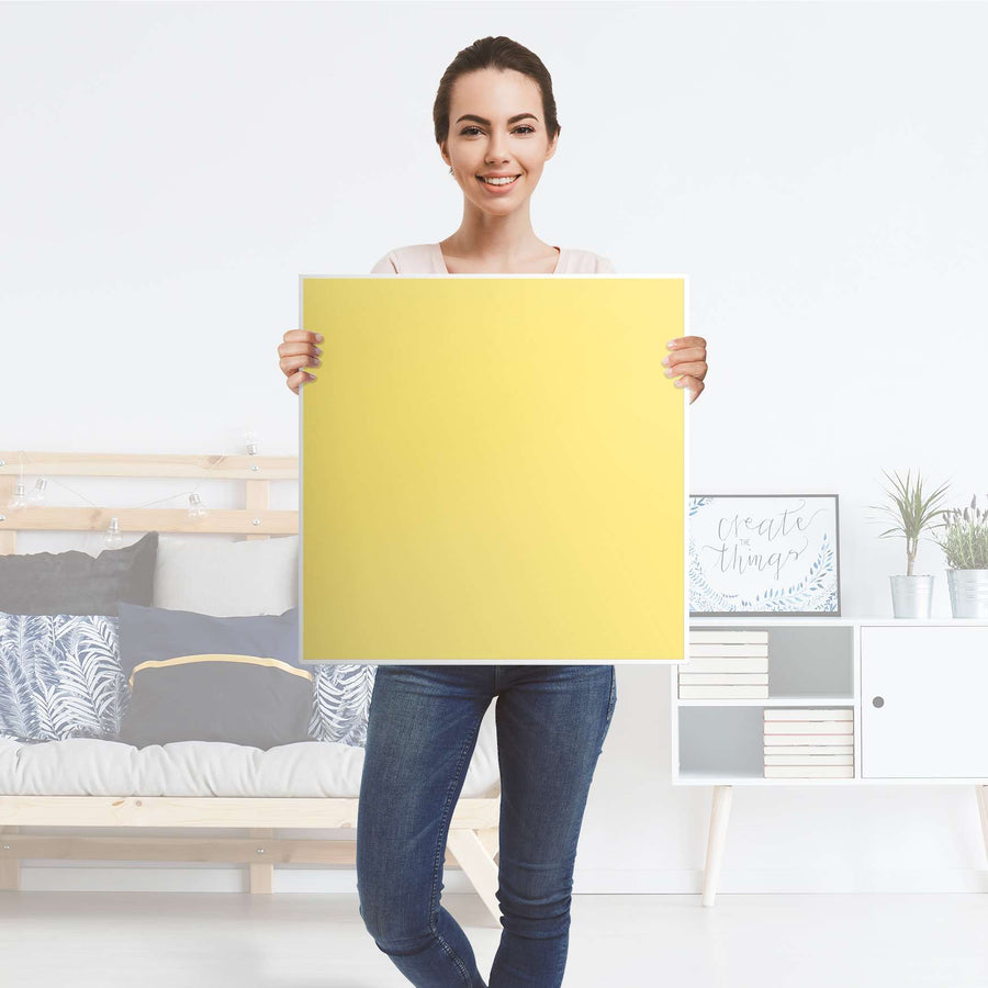 Klebefolie für Möbel Gelb Light - IKEA Hemnes Couchtisch 90x90 cm - Folie