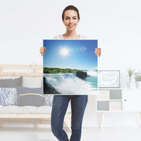 Klebefolie für Möbel Niagara Falls - IKEA Hemnes Couchtisch 90x90 cm - Folie