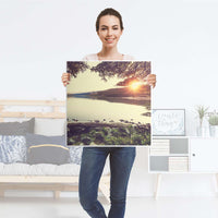 Klebefolie für Möbel Seaside Dreams - IKEA Hemnes Couchtisch 90x90 cm - Folie