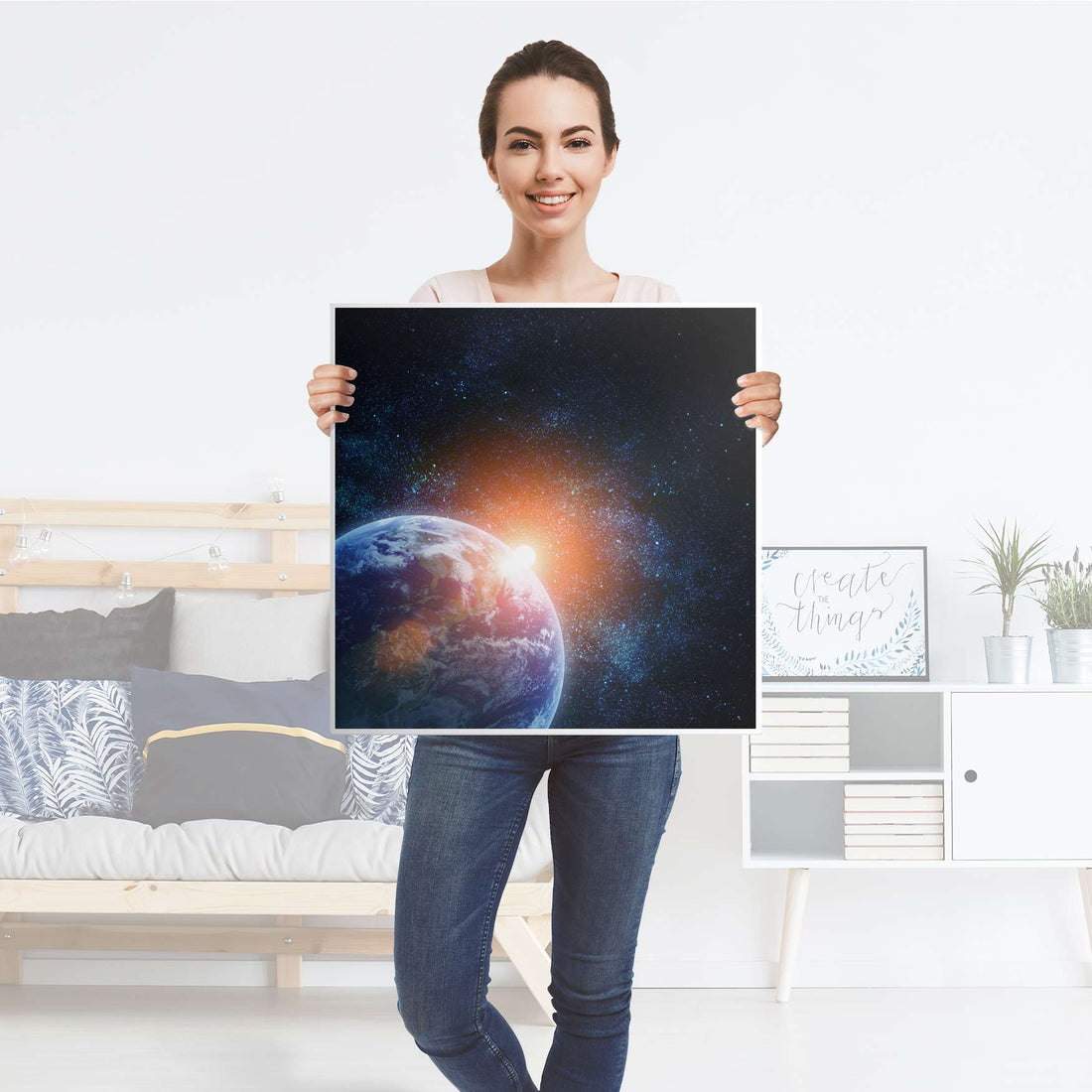 Klebefolie für Möbel Sunrise - IKEA Hemnes Couchtisch 90x90 cm - Folie