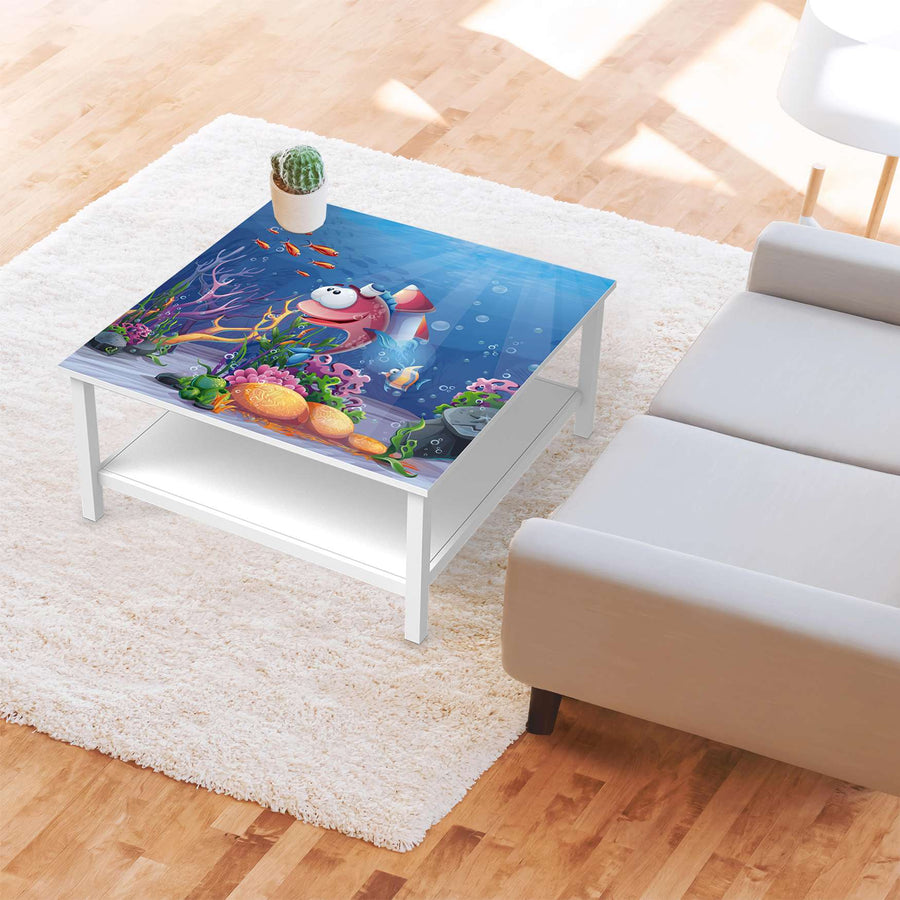 Klebefolie für Möbel Bubbles - IKEA Hemnes Couchtisch 90x90 cm - Kinderzimmer