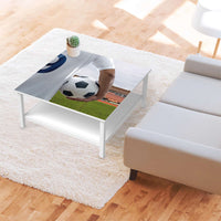 Klebefolie für Möbel Footballmania - IKEA Hemnes Couchtisch 90x90 cm - Kinderzimmer