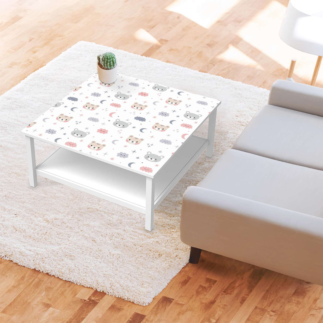 Klebefolie für Möbel Sweet Dreams - IKEA Hemnes Couchtisch 90x90 cm - Kinderzimmer