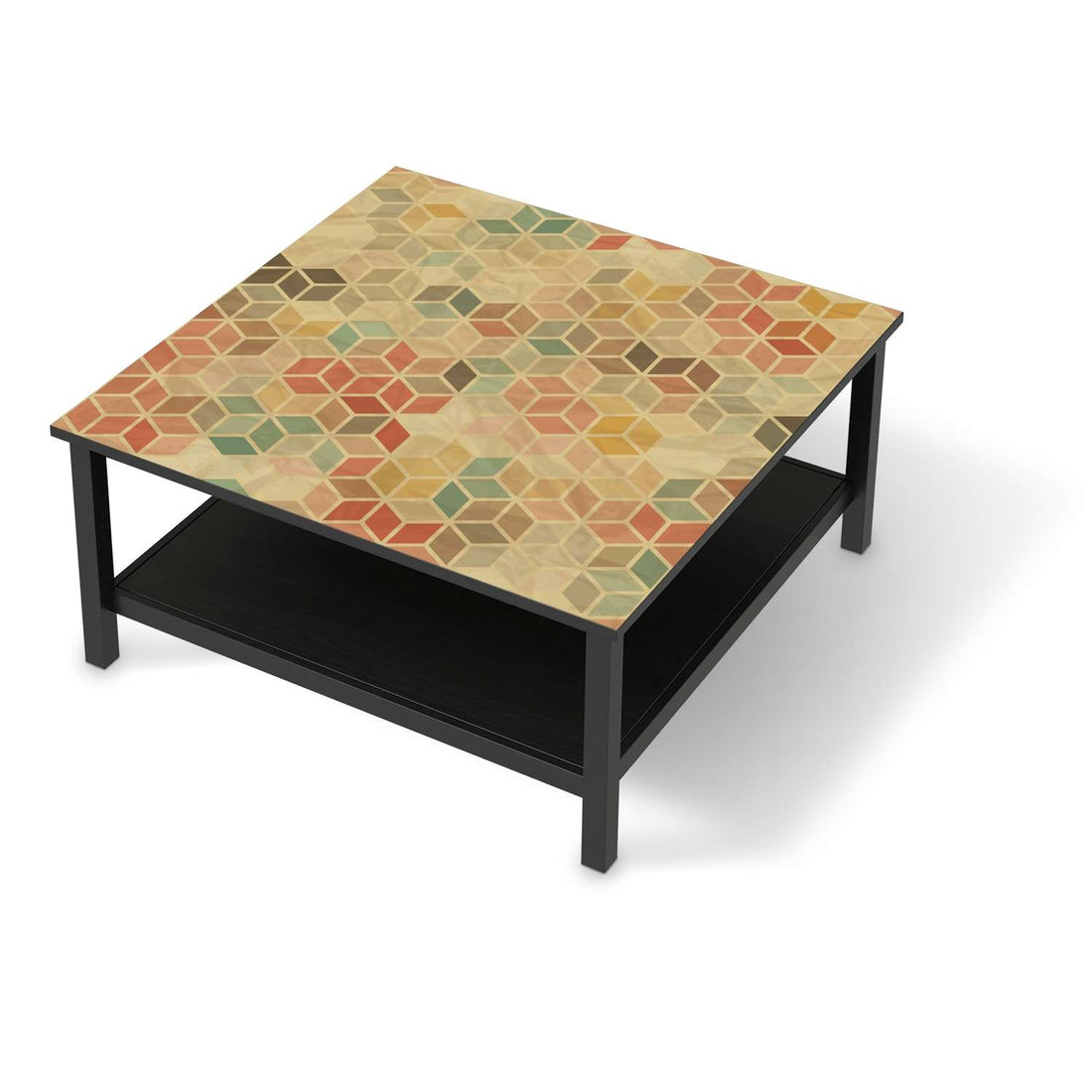 Klebefolie für Möbel 3D Retro - IKEA Hemnes Couchtisch 90x90 cm - schwarz