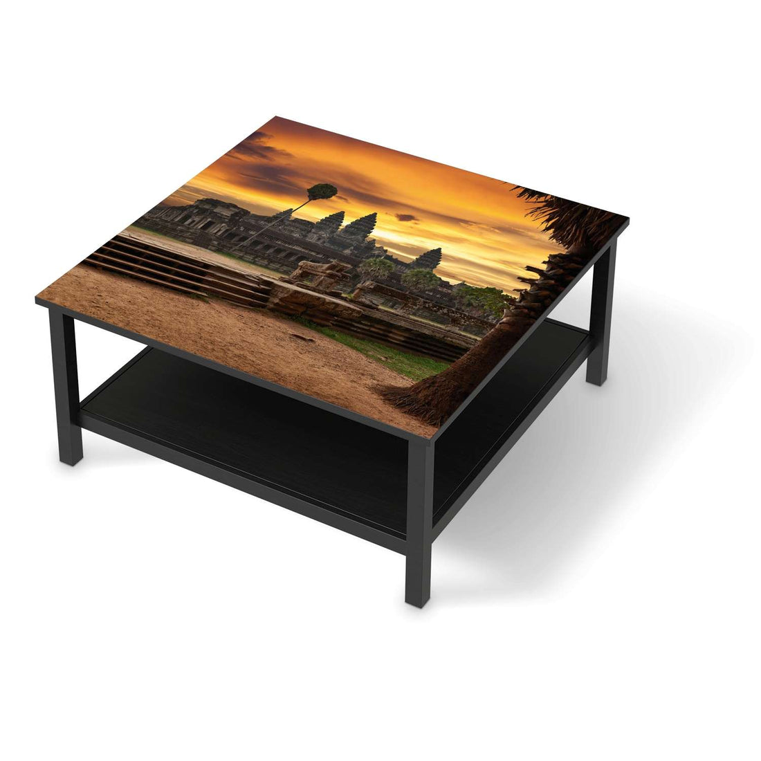 Klebefolie für Möbel Angkor Wat - IKEA Hemnes Couchtisch 90x90 cm - schwarz
