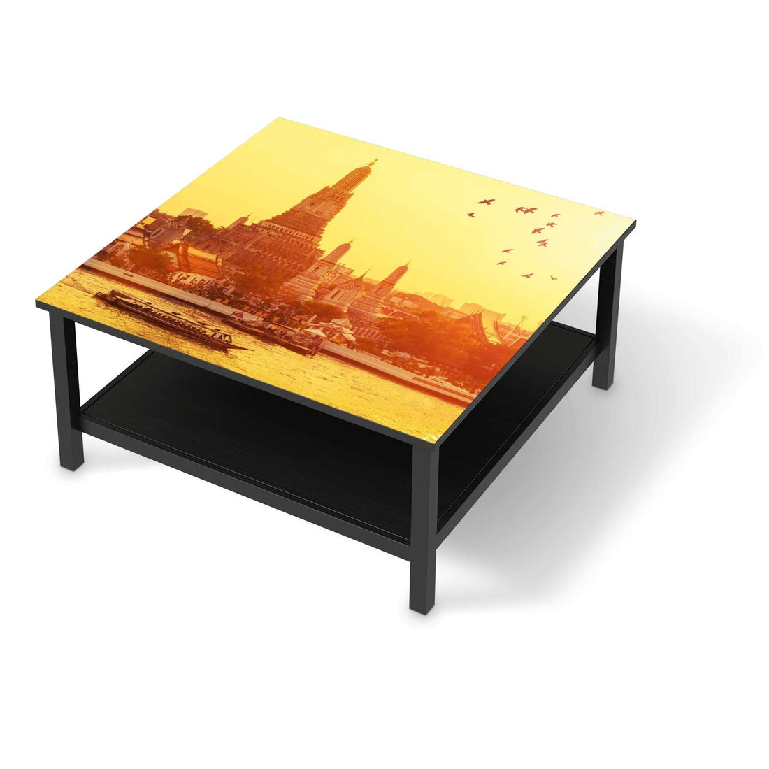 Klebefolie für Möbel Bangkok Sunset - IKEA Hemnes Couchtisch 90x90 cm - schwarz