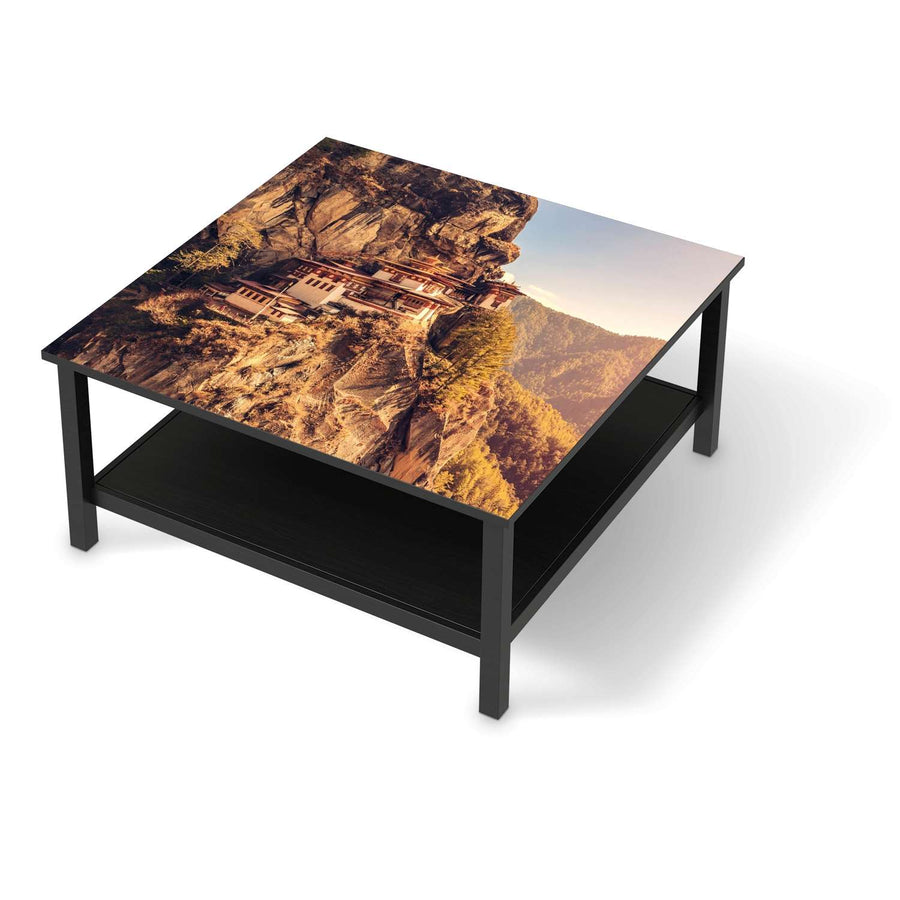 Klebefolie für Möbel Bhutans Paradise - IKEA Hemnes Couchtisch 90x90 cm - schwarz