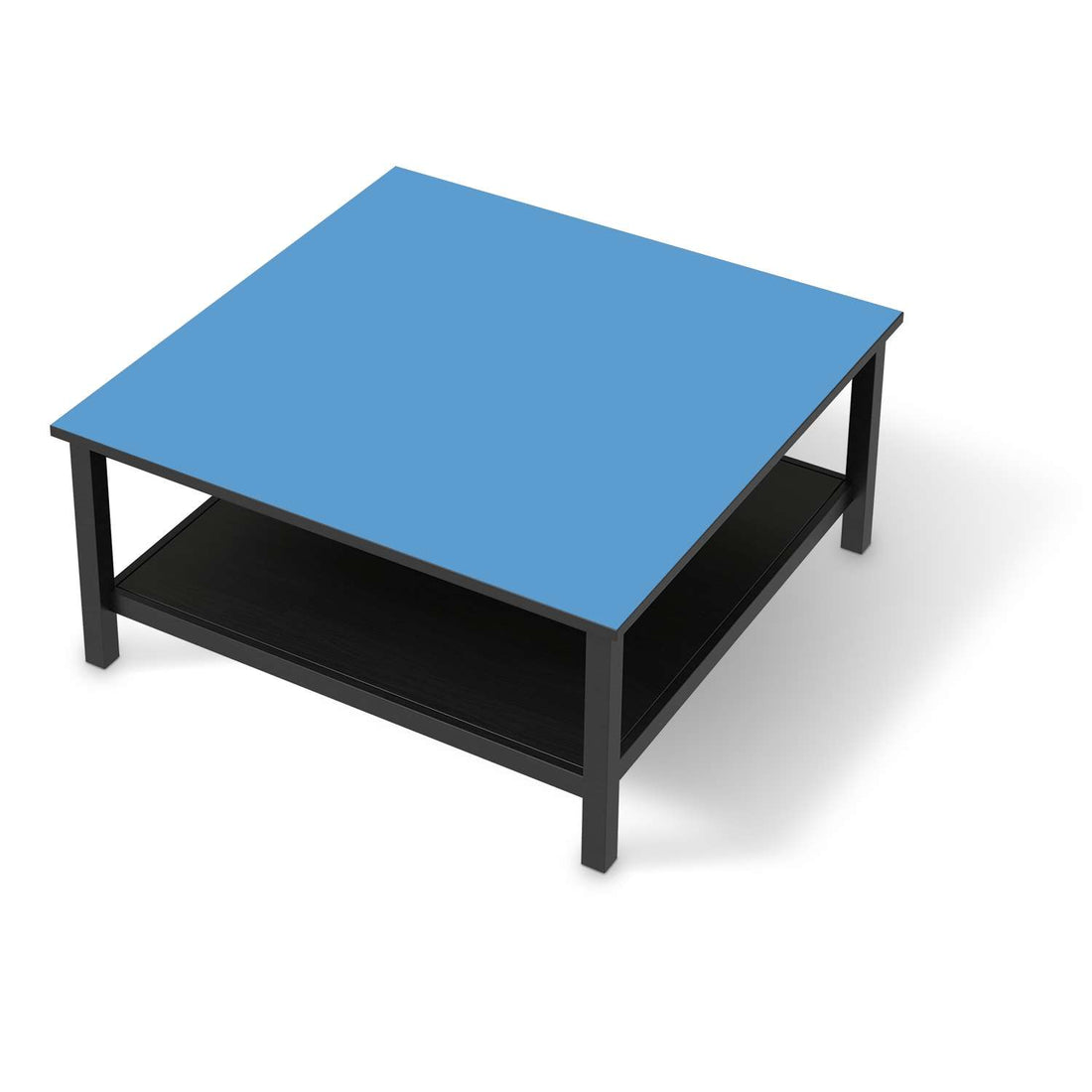 Klebefolie für Möbel Blau Light - IKEA Hemnes Couchtisch 90x90 cm - schwarz