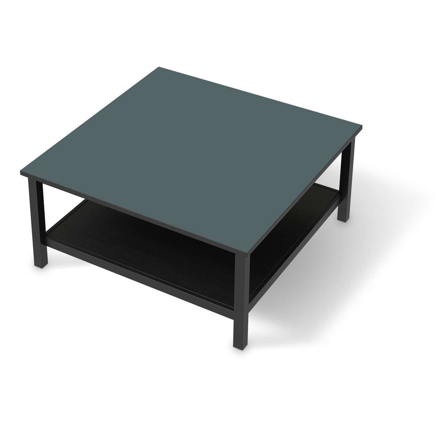 Klebefolie für Möbel Blaugrau Light - IKEA Hemnes Couchtisch 90x90 cm - schwarz