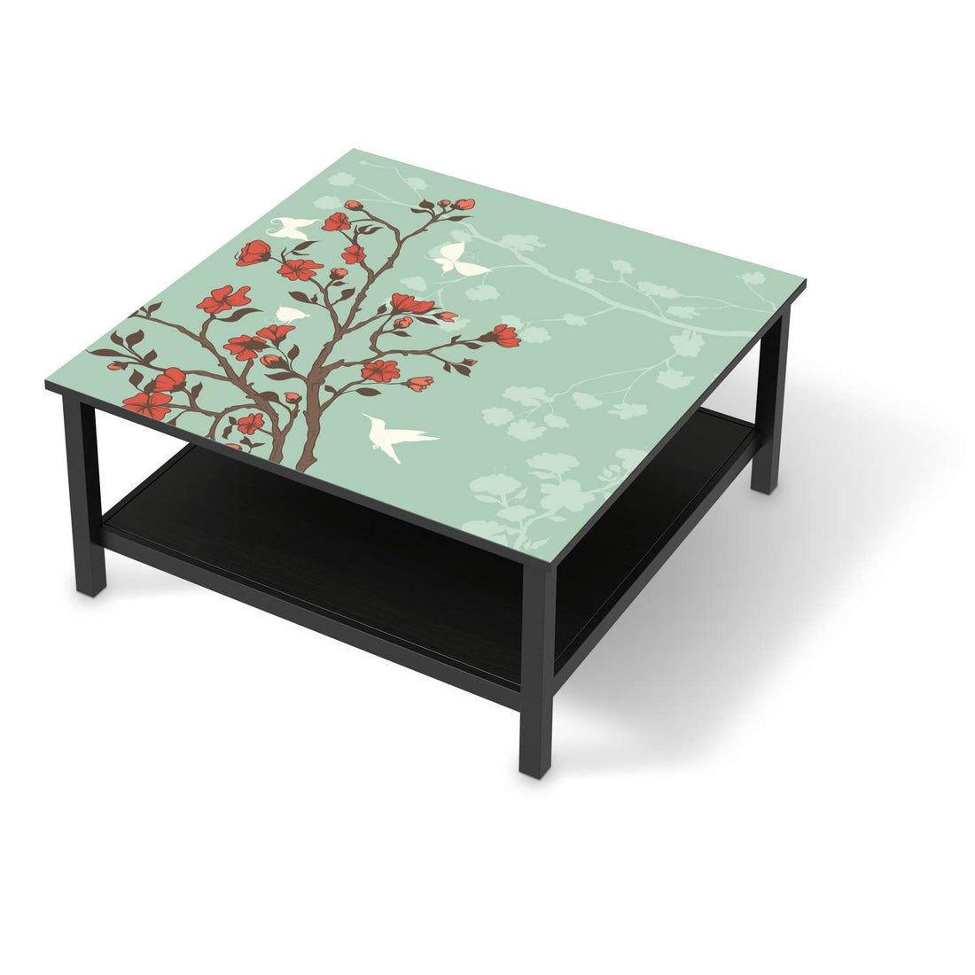 Klebefolie für Möbel Blütenzauber - IKEA Hemnes Couchtisch 90x90 cm - schwarz