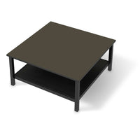 Klebefolie für Möbel Braungrau Dark - IKEA Hemnes Couchtisch 90x90 cm - schwarz