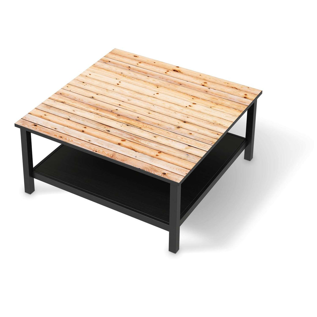 Klebefolie für Möbel Bright Planks - IKEA Hemnes Couchtisch 90x90 cm - schwarz