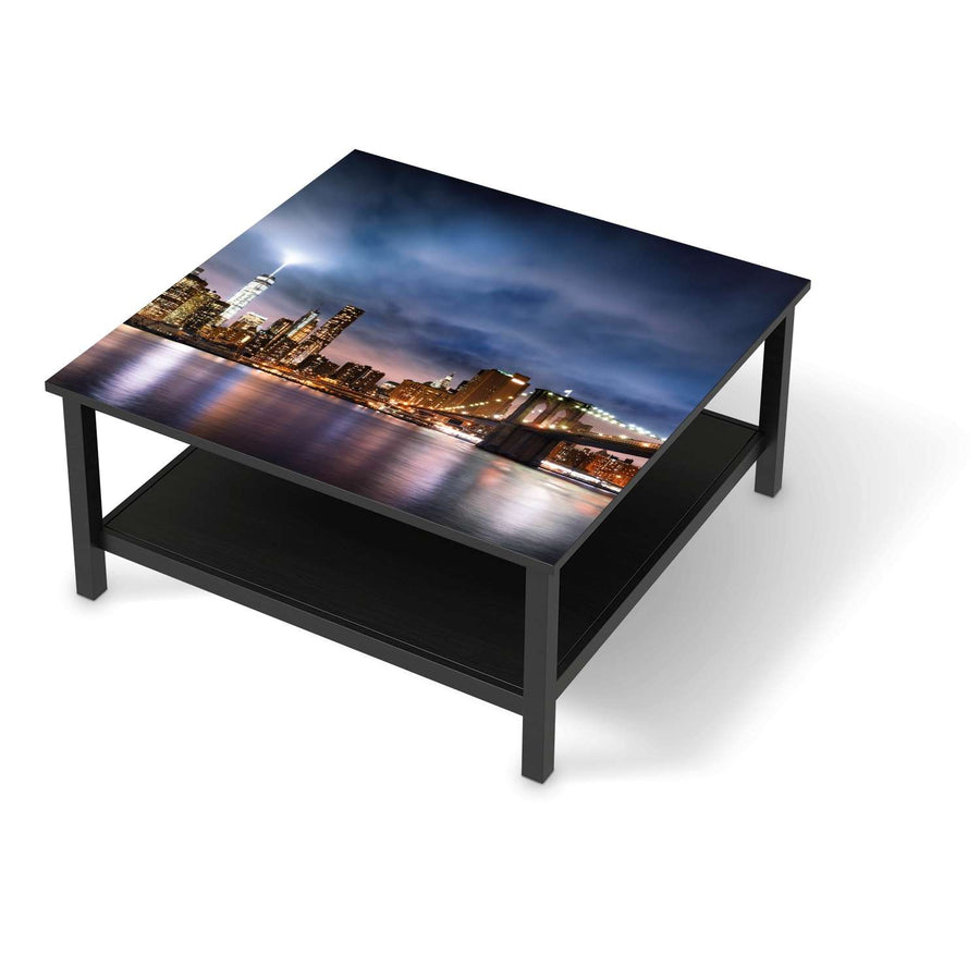 Klebefolie für Möbel Brooklyn Bridge - IKEA Hemnes Couchtisch 90x90 cm - schwarz