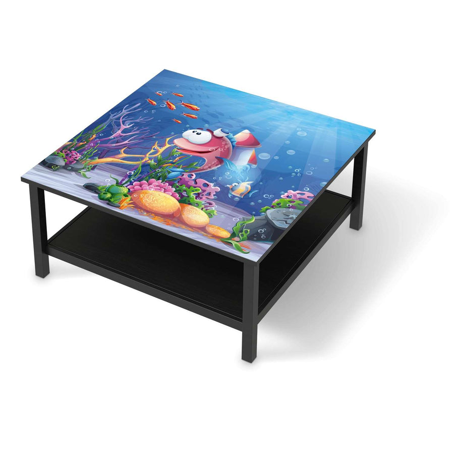 Klebefolie für Möbel Bubbles - IKEA Hemnes Couchtisch 90x90 cm - schwarz