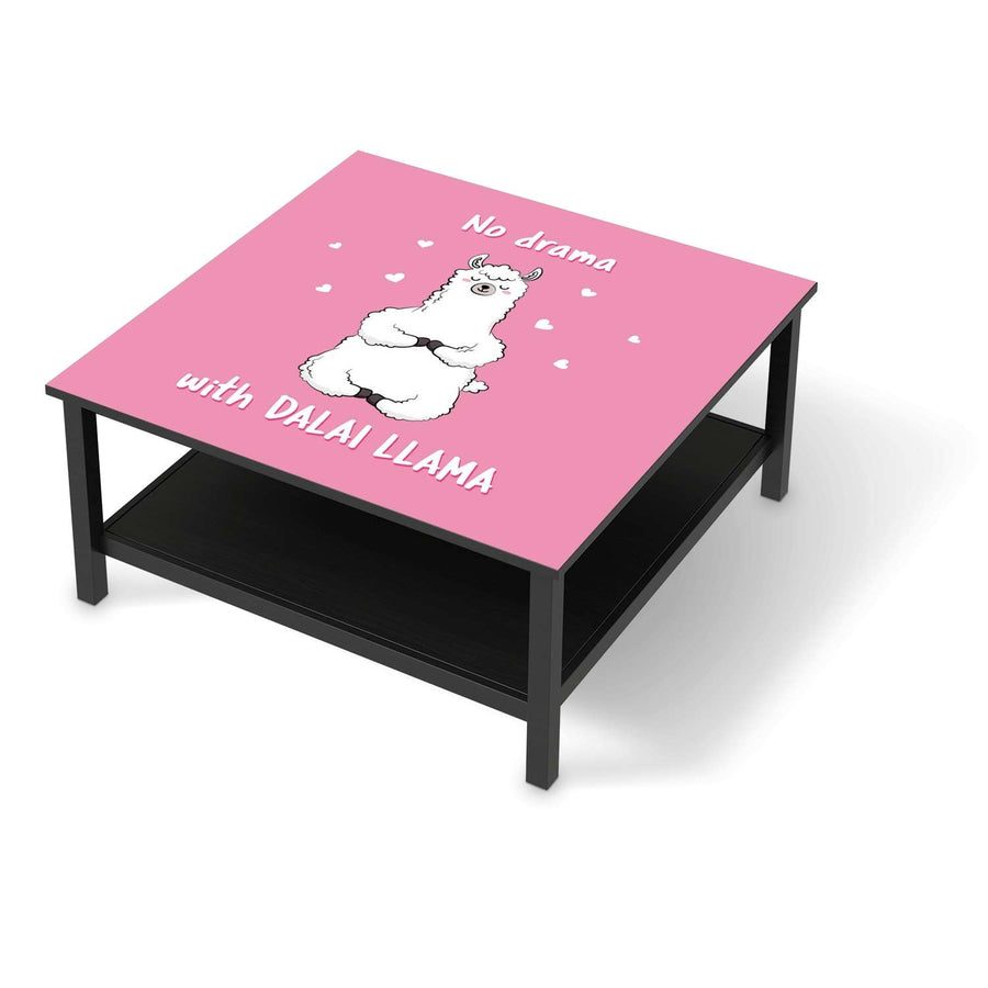Klebefolie für Möbel Dalai Llama - IKEA Hemnes Couchtisch 90x90 cm - schwarz