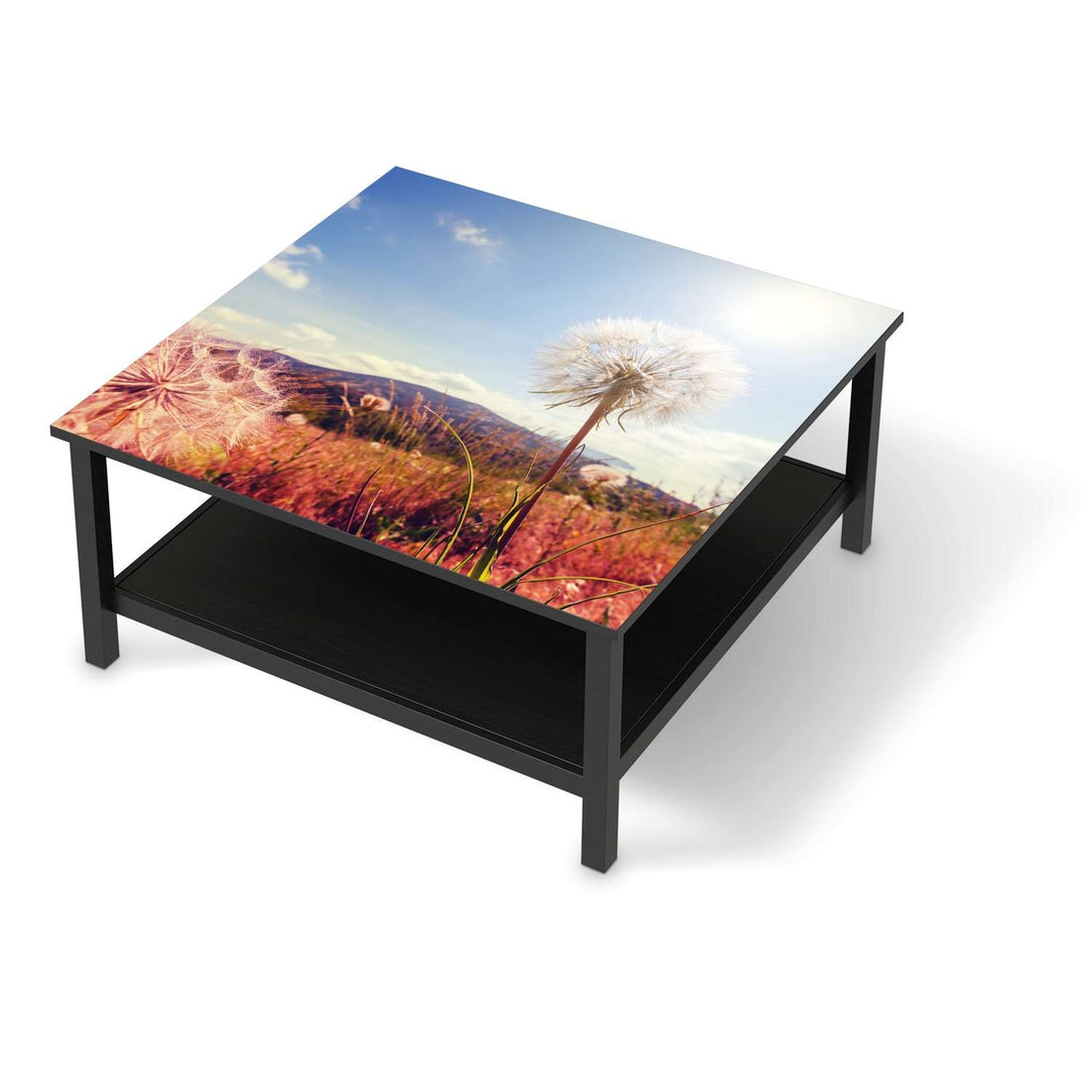 Klebefolie für Möbel Dandelion - IKEA Hemnes Couchtisch 90x90 cm - schwarz