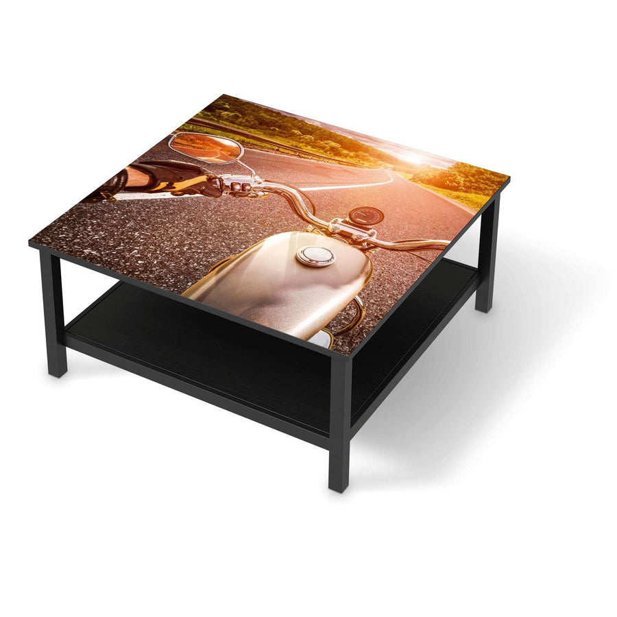 Klebefolie für Möbel Easy Rider - IKEA Hemnes Couchtisch 90x90 cm - schwarz