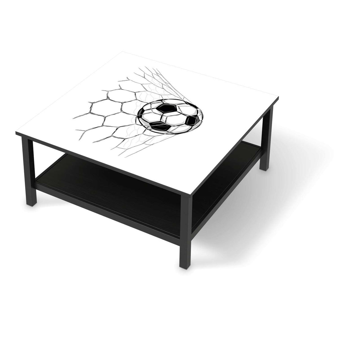 Klebefolie für Möbel Eingenetzt - IKEA Hemnes Couchtisch 90x90 cm - schwarz