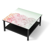 Klebefolie für Möbel Floral Doodle - IKEA Hemnes Couchtisch 90x90 cm - schwarz