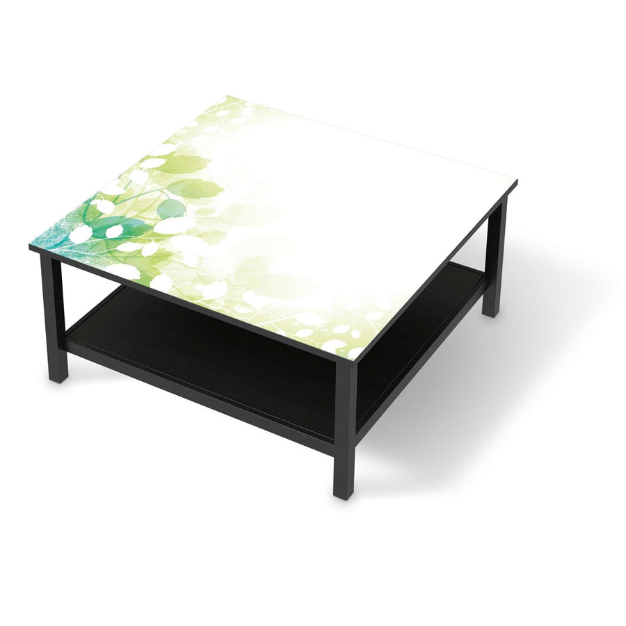 Klebefolie für Möbel Flower Light - IKEA Hemnes Couchtisch 90x90 cm - schwarz