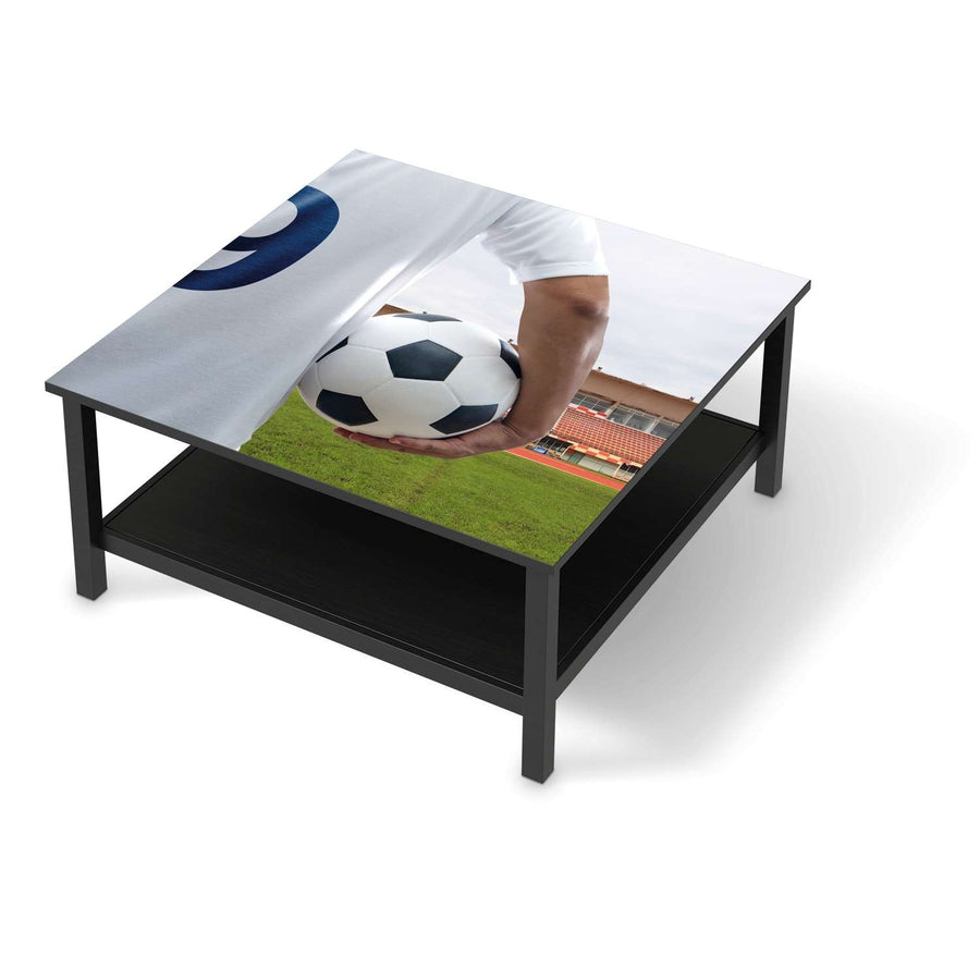 Klebefolie für Möbel Footballmania - IKEA Hemnes Couchtisch 90x90 cm - schwarz