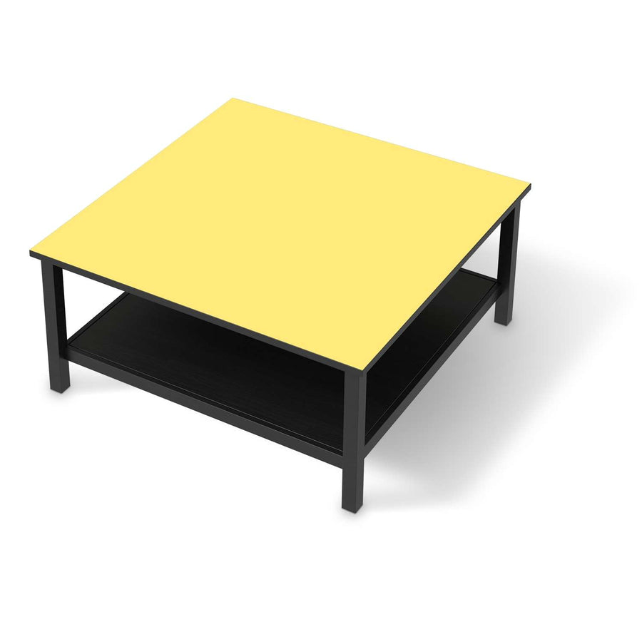 Klebefolie für Möbel Gelb Light - IKEA Hemnes Couchtisch 90x90 cm - schwarz