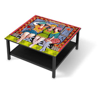Klebefolie für Möbel Her mit dem schönen Leben - IKEA Hemnes Couchtisch 90x90 cm - schwarz