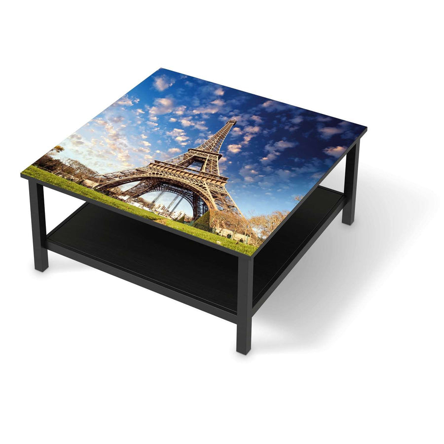 Klebefolie für Möbel La Tour Eiffel - IKEA Hemnes Couchtisch 90x90 cm - schwarz